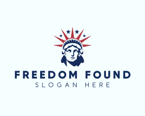 Liberty Statue America logo design