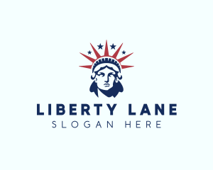 Liberty Statue America logo design