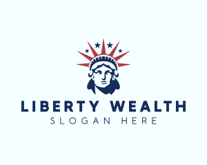 Liberty Statue America logo design