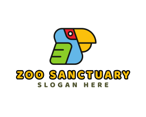 Colorful Parrot Zoo logo design