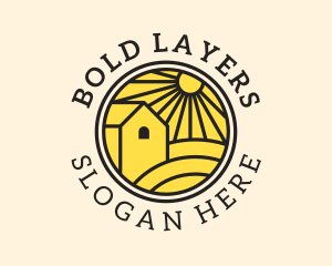 Sun Farmland Barn  logo design