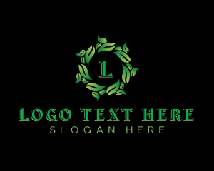 Wreath Eco Leaves logo