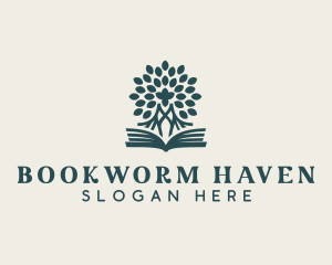 Educational Library Book logo design