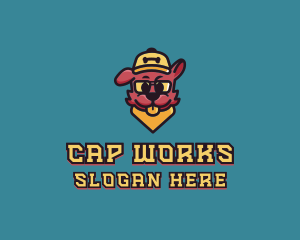 Dog Baseball Cap logo design