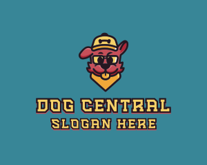 Dog Baseball Cap logo design