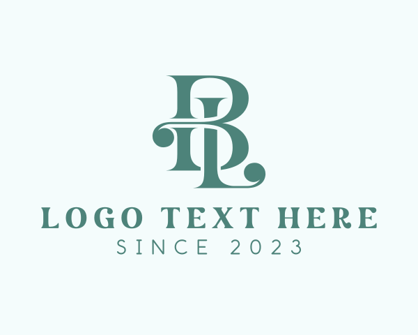 Letter BL logo example 1