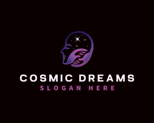 Face Hand Cosmic logo design