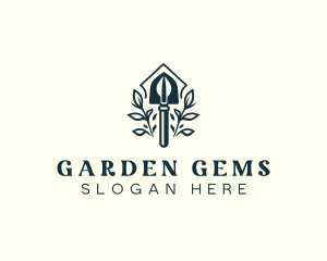 Shovel Gardening Plant logo