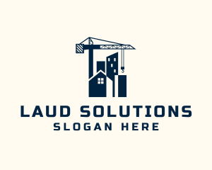 Building Construction Crane Logo