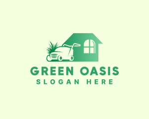 Grass Garden Lawn Mower logo design