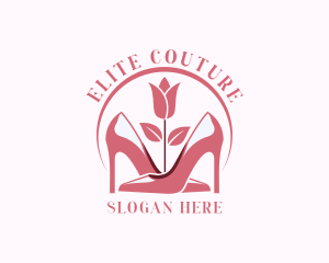 Fashion Stilettos Flower logo design