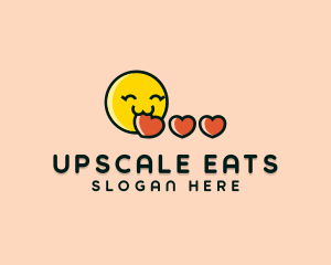 Heart Dating App Emoji logo design