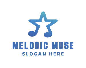 Star Music Note logo design