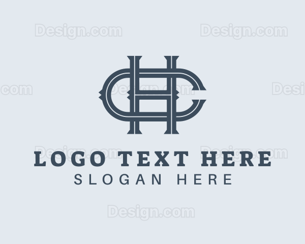 Simple Elegant Company Letter HC Logo