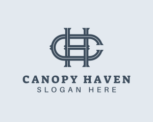 Simple Elegant Company Letter HC logo design