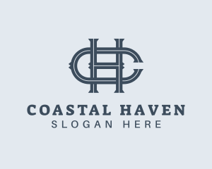 Simple Elegant Company Letter HC logo design