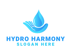 Water Droplet Hand logo