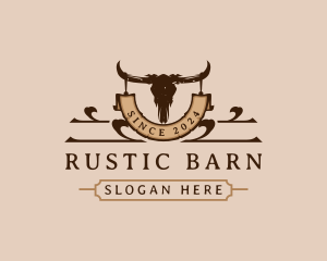 Rustic Bull Ranch logo design