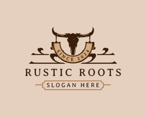 Rustic Bull Ranch logo design