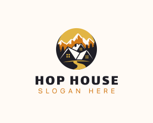 House Vacation Mountain Development logo design