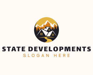 House Vacation Mountain Development logo design