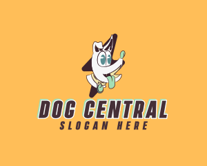 Funny Flash Dog logo design