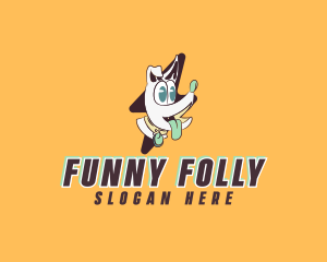 Funny Flash Dog logo design