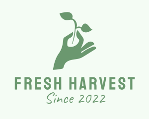 Hand Plant Seedling  logo design