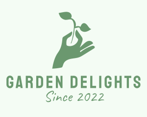 Hand Plant Seedling  logo design