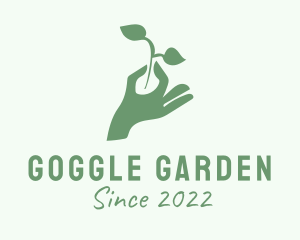 Hand Plant Seedling  logo design