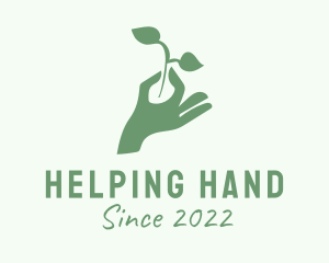 Hand Plant Seedling  logo design