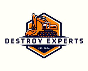 Industrial Backhoe Demolition logo design