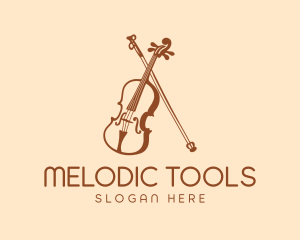 Musical Violin Instrument logo