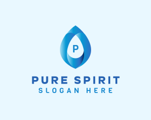 Distilled Water Droplet  logo design