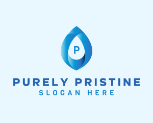 Distilled Water Droplet  logo design