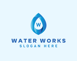 Distilled Water Droplet  logo design