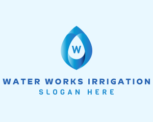 Distilled Water Droplet  logo design