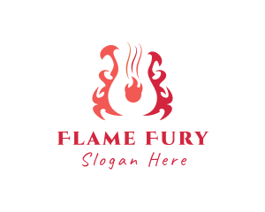 Flaming Guitar Music logo design