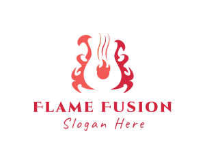 Flaming Guitar Music logo design