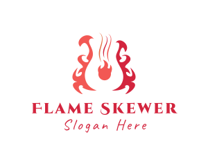 Flaming Guitar Music logo design