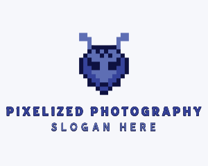 Cartoon Pixel Ant logo design