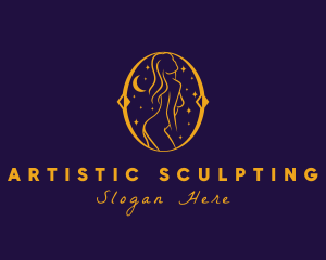 Astral Naked Woman logo design