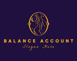 Astral Naked Woman logo design