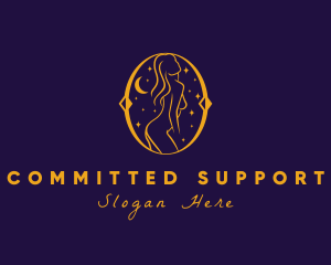 Astral Naked Woman logo design