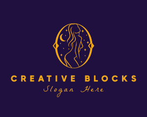 Astral Naked Woman logo design