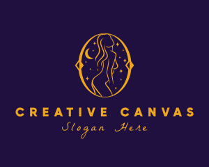 Astral Naked Woman logo design