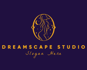 Astral Naked Woman logo design