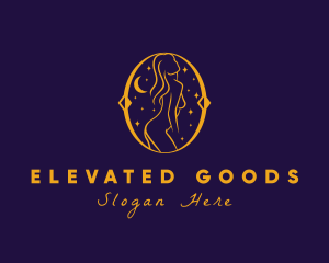 Astral Naked Woman logo design