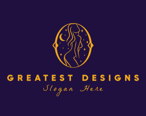 Astral Naked Woman logo design