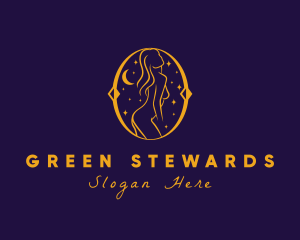 Astral Naked Woman logo design